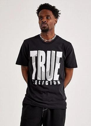 Футболка true religion shadow horseshoe logo tee black 106350-1001