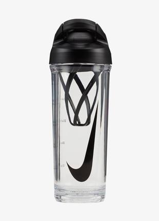 Пляшка nike tr hypercharge shaker bottle 24 oz прозора, чорна уні 709 мл2 фото