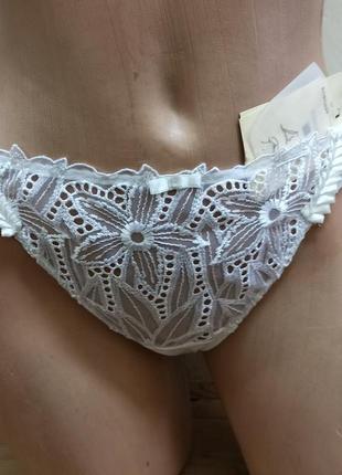 Samanta трусики стринги жіночі білі з мереживом польща розмір l