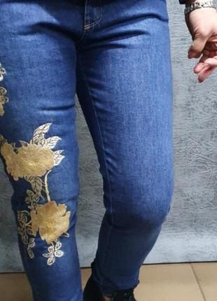Стильные фирменные джинсы джинсики джинси з узором3 фото