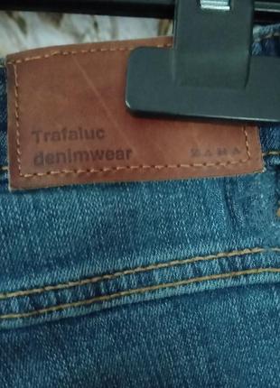 Рвані джинси zara trafaluc denimwear з високою талією10 фото