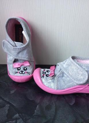 Тапочки fisher котики 23 размер 14,5 см стелька