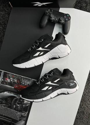 Мужские кроссовки reebok zig kinetica || black white4 фото