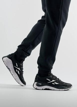 Чоловічі кросівки reebok zig kinetica || black white2 фото