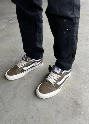 Мужские кеды vans knu skool khaki1 фото