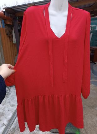 Женское платье, красное платье, шикарное платье, короткое платье4 фото