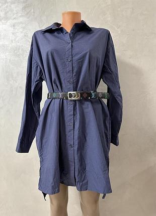 Стильное платье рубашка свободного фасона