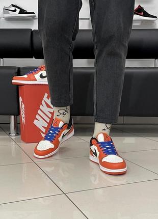 Кроссовки nike air jordan 1 low (orange)7 фото