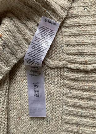 Бежевый модный меланжевый свитер-джемпер с шерстью (размер 16/44-18/46)5 фото