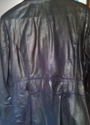 Куртка кожаная ,кожа шевро,цвет чернил,размер 466 фото