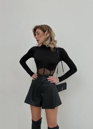 Кожаные шорты 3