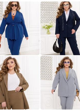 Стильний елегантний брючний костюм двійка