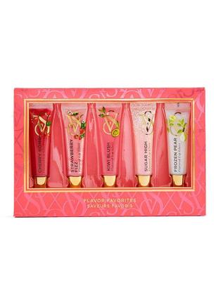 Подарунковий набір з 5 блисків для губ оригінал victoria’s secret