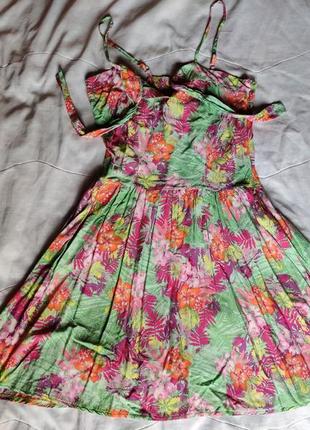 Французский сарафан, платье в цветочный принт1 фото