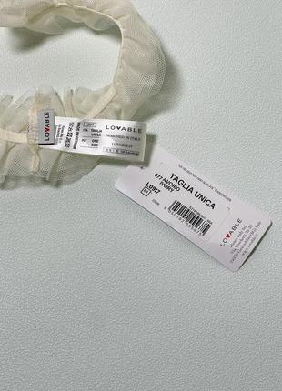 Подвязка с кружевом и синим камешками lovable taglia unica