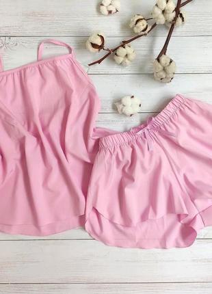 Розовая легкая пижамка последний размер