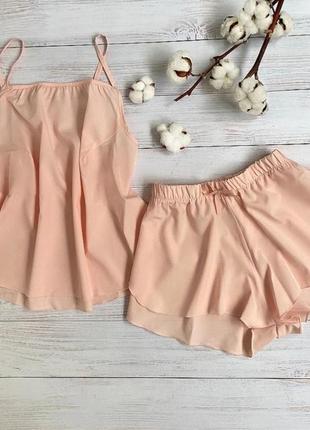 Бежевая легкая пижама последний размер