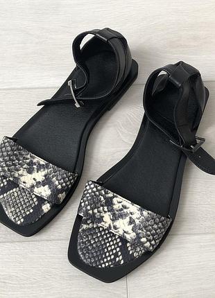 Босоніжки сандалі зміїний принт