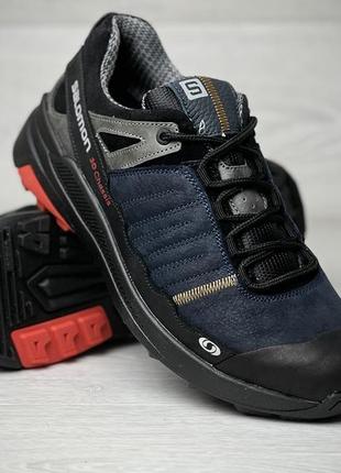 Кожаные мужские кроссовки salomon denim s23 фото