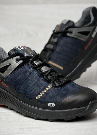 Кожаные мужские кроссовки salomon denim s25 фото