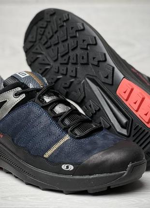 Кожаные мужские кроссовки salomon denim s2