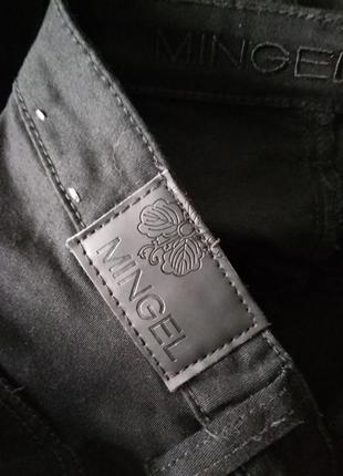Р 24 / 58-60 стильные базовые черные джинсовые капри бриджи слим стрейчевые большой размер батал5 фото