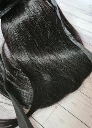 Хвост шиньон 100% натуральный волос.8 фото