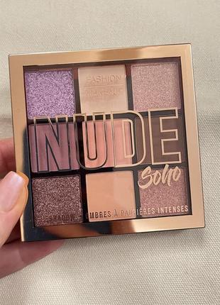 Fashion make up palette yeux nude n° 05 soho 9x1g палетка для очей тіні для повік