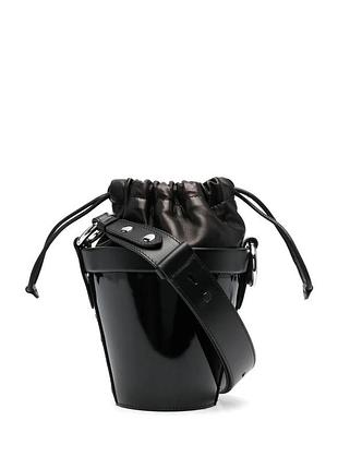 Женская сумка ведро maison margiela черная через плечо