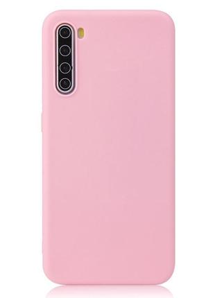 Чехол soft touch для realme xt / x2 силикон бампер светло-розовый