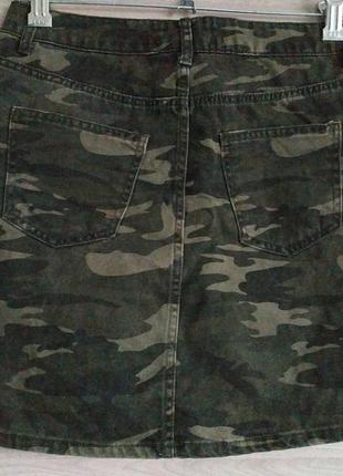 Новая джинсовая юбка милитари7 фото