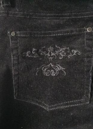 Р 16/50-52 стильні базові чорні вельветові джинси штани стрейчеві прямі adagio8 фото
