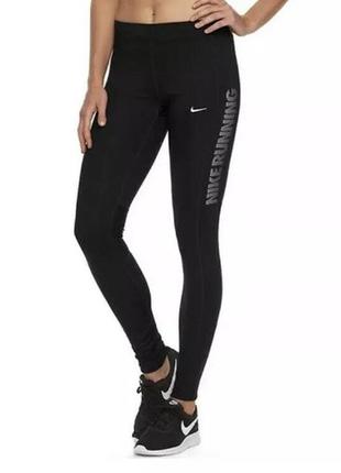 Лосины, тайтсы, леггинсы womens nike power flash essential black running leggings