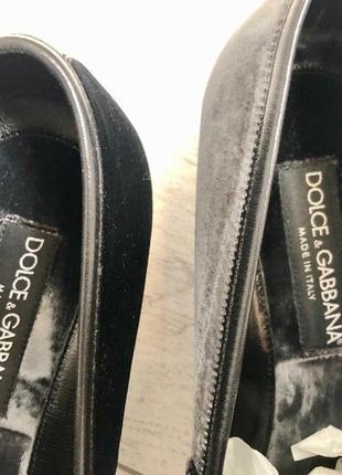 Dolce & gabbana бархатные слиперы, пенни лоферы. оригинал6 фото