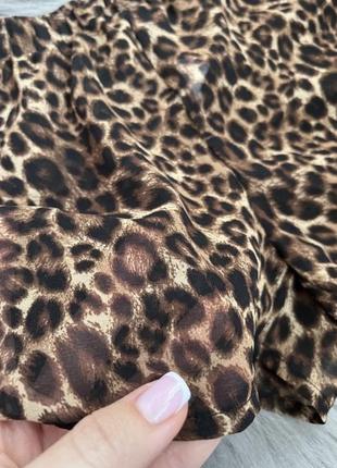 Прозрачные шорты с леопардовым принтом1 фото