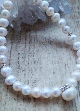 Ожерелье из натурального речного жемчуга