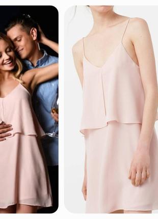 Сукня сарафан шифонова mango персик eur m