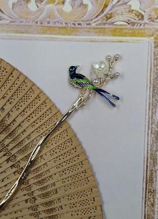 Японская шпилька для волос. канзаши. заколка