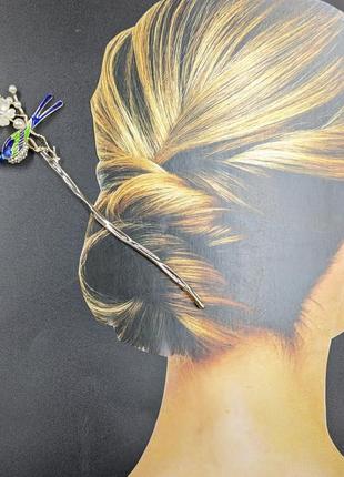 Японская шпилька для волос. канзаши. заколка