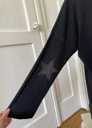 Starcore широкий свитер с глиттер звездами звездочки на локтях made in italy lolita kawaii9 фото