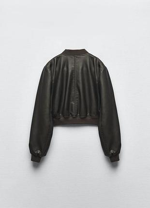 Бомбер куртка новая оригинал бомбер zara жаная зара zara хаки хаки кожаный куртка кожуная куртка косуха8 фото