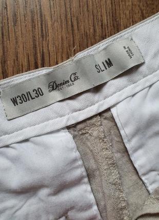 Мужские светлые льняные брюки размер 30 можно на подростка4 фото