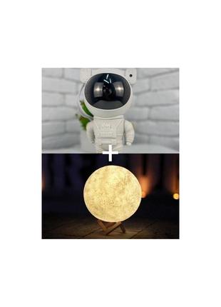 Акція!! ночник проектор астронавт! та в подарунок отримайте нічник місяць1 фото