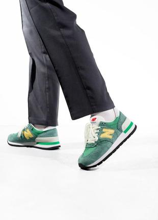 New balance 574 green/yellow1 фото