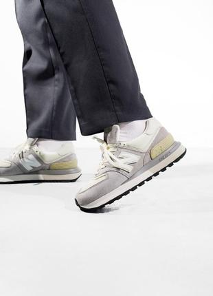 New balance 574 legacy beige/grey/white4 фото