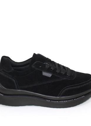 Стильні чорні жіночі кросівки демісезон,замшеві/натуральна замша-жіноче взуття весна-осінь6 фото