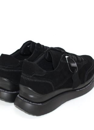 Стильні чорні жіночі кросівки демісезон,замшеві/натуральна замша-жіноче взуття весна-осінь2 фото