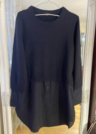 Шерстяное платье туника кофта cos рубашка рубашка