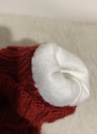 Жіночі теплі в'язані рукавиці з флісовою підкадкою (No106)5 фото