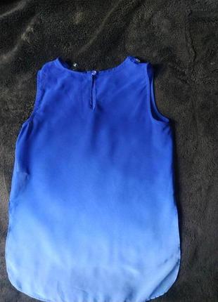 Лёгкая блузка (майка футболка топ) 7, 8, 9 лет стразы нарядная праздничная в стиле эльзы2 фото